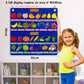 PENGFULL Felt Fruits and Vegetables Learning Pieces,62 Felt Board Pieces for Felt Flannel Board,Learn Common Fruits and Vegetabl