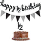 Boao Pre- Strung Half Birthday Decorations Set 6 Months Happy 1/2 Birthday Banner, Glitter 1/2 Half Year Cake Topper, Triangle F