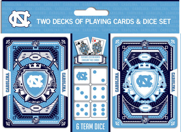 MasterPieces Game Day - NCAA UNC Tar Heels 2-Pack Playing Cards & Dice Pack - Officially Licensed Set for mature-themeds and Family