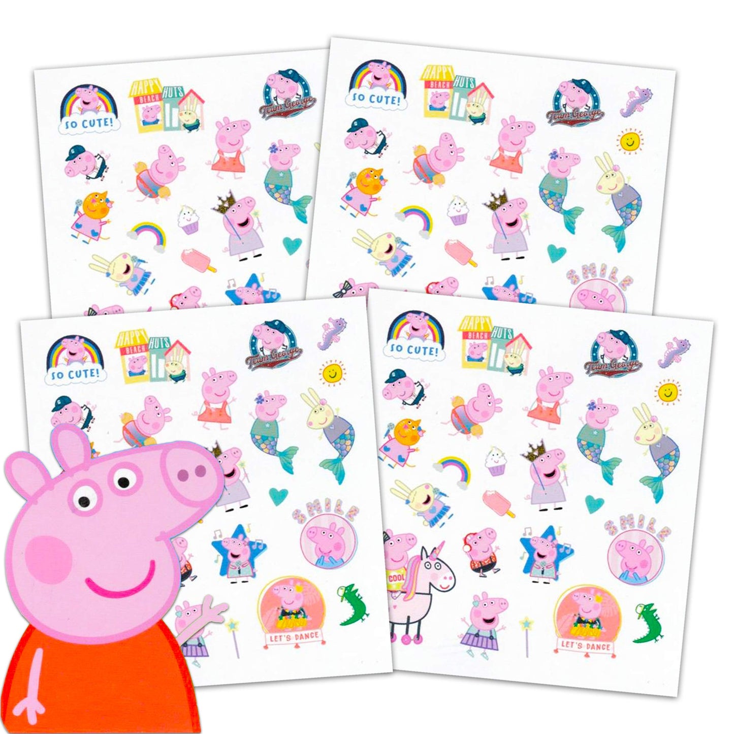Nick Jr. Peppa Pig Sticker and Tattoos Party Favors Set - 200 Temporary Tattoos & Stickers, Peppa Pig Activity