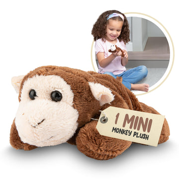 Forest & Twelfth Stuffed Monkey, Single Mini Stuffed Animal Plush Toy For Kids, Jungle Party Favors And Goody Bags, Classroom Tr
