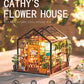 Rolife Diy Miniature Dollhouse Kit,Green House With Furniture And Led,Wooden Dollhouse Kit,Best Birthday And Valentine'S Day Gift For Women And Girls