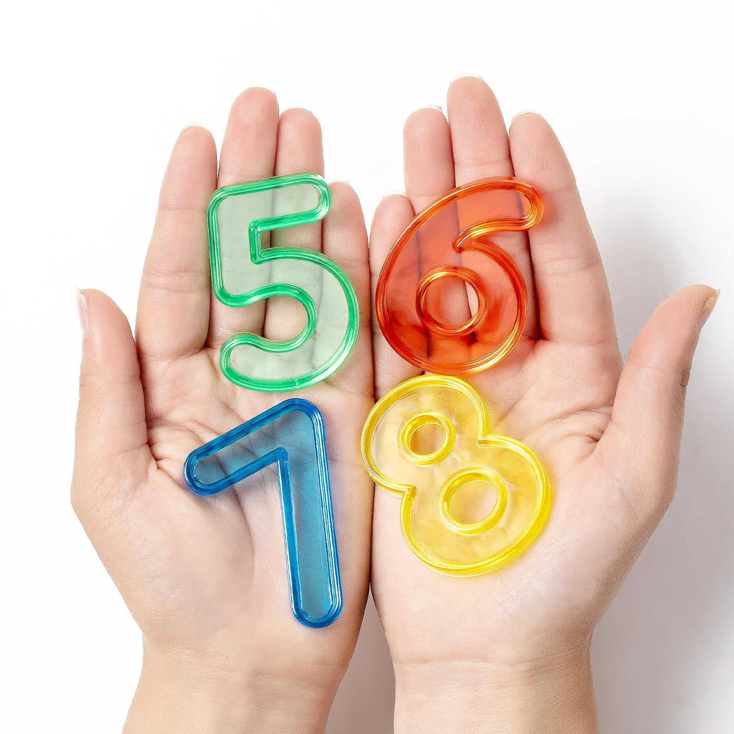 Odoorgames 48 Pcs Translucent Numbers - Light Table Toys, Manipulatives and Accessories for Enhanced Learning & Fun