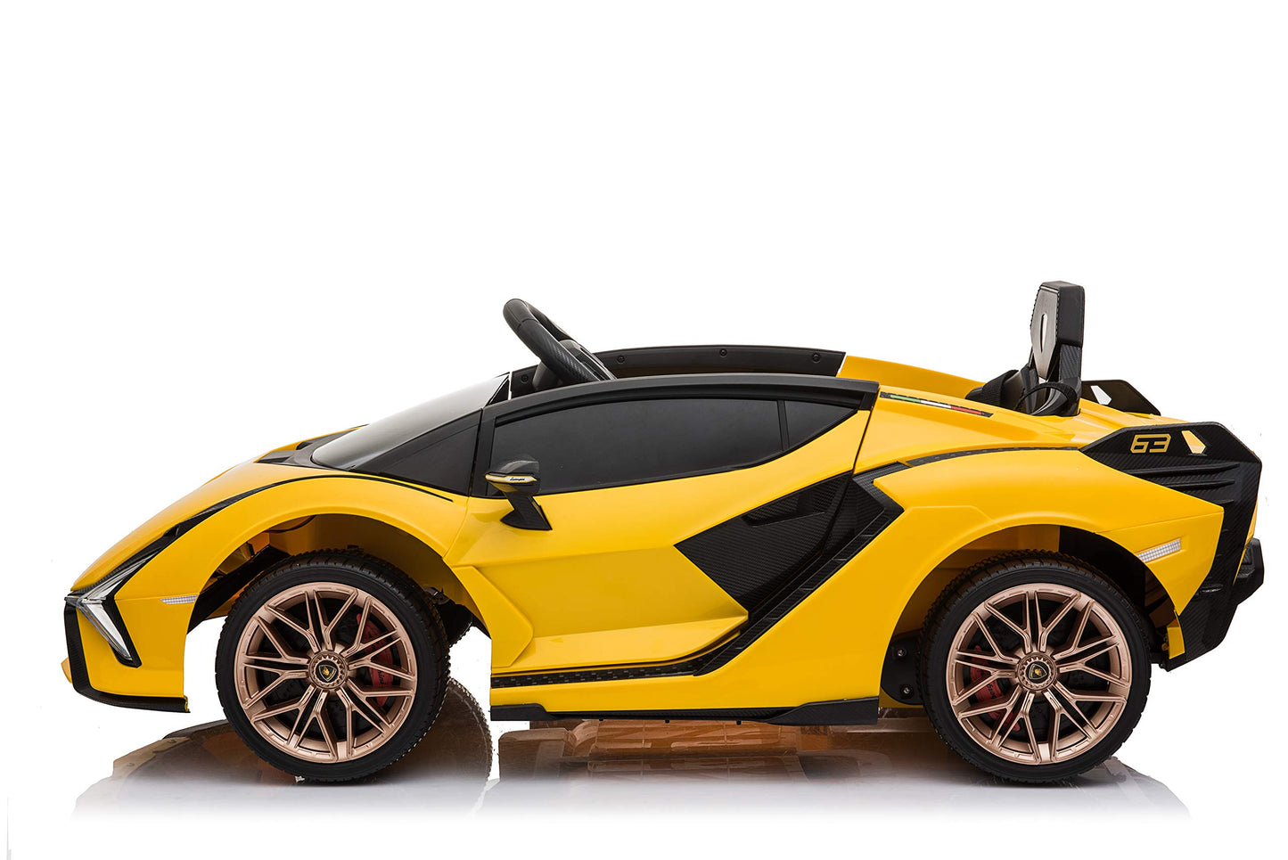 Best Ride On Cars Lamborghini Sian, 12V Battery Powered Ride On Car, Yellow