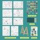 8 Packs Predrawn Canvas for Painting Kids Paint Canvas for Kids, 48 Paints, 8 Brushes 2 Easels, 8 6x8 Printed Canvas for Girls B
