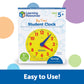 Learning Resources Big Time Student Clock, Teaching & Demonstration Clock, Develops Time And Early Math Skills, Ages 5+, Clock For Learning, 12 Hour,Back To School Gifts