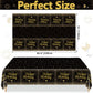 QUERICKY 2 Pack Black Gold Happy Birthday Tablecloths, 51x87 Plastic Disposable Rectangle Black Gold Table Cover for Men Women