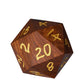 Hddais 50Mm Large D20 Dice, Red Sandalwood 20 Sided Dnd Dice Natural Wood D&D With Gift Case For Dungeons And Dragons Role Playi