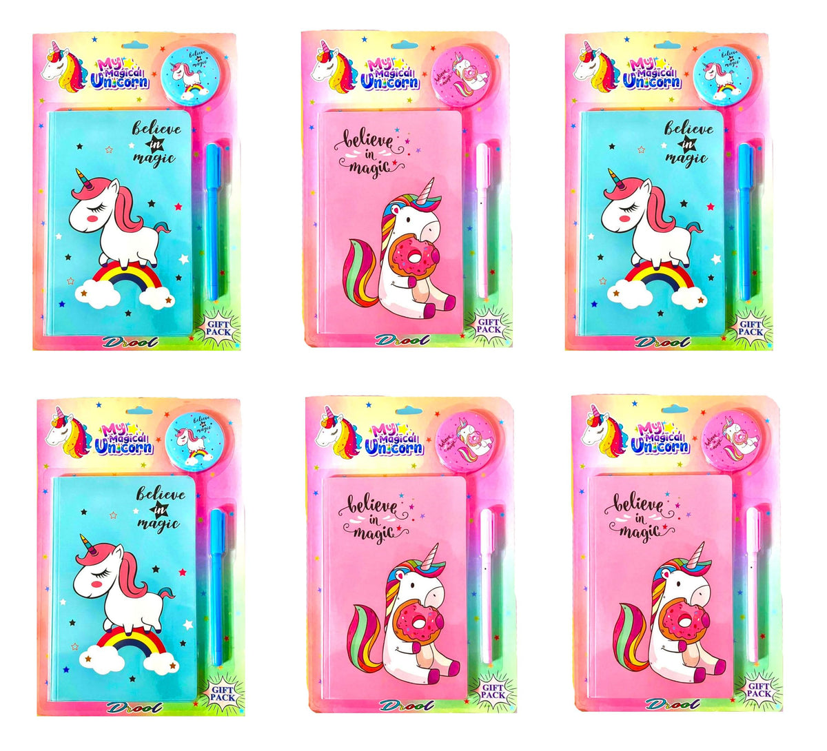 Kobbet Unicorn Theme Stationery Gift Set For Girls,Pen & Badge Rakhi Gift Set,Rakshabandhan Gift Set For Girls Party Favor Retur