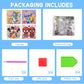 Fuinkqe 4 Packs Diamond Art Kits for Kids, 5D DIY Mosaic Painting, 8X8 Inch, Acrylic, Full Round Drills, JXDXZ19-JXDXZ