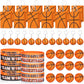 Leinuosen 48 Pcs Basketball Party Favors Supplies Including 12 Basketball Party Gift Bags 12 Mini Basketball Stress Balls 12 Bas
