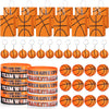 Leinuosen 48 Pcs Basketball Party Favors Supplies Including 12 Basketball Party Gift Bags 12 Mini Basketball Stress Balls 12 Bas