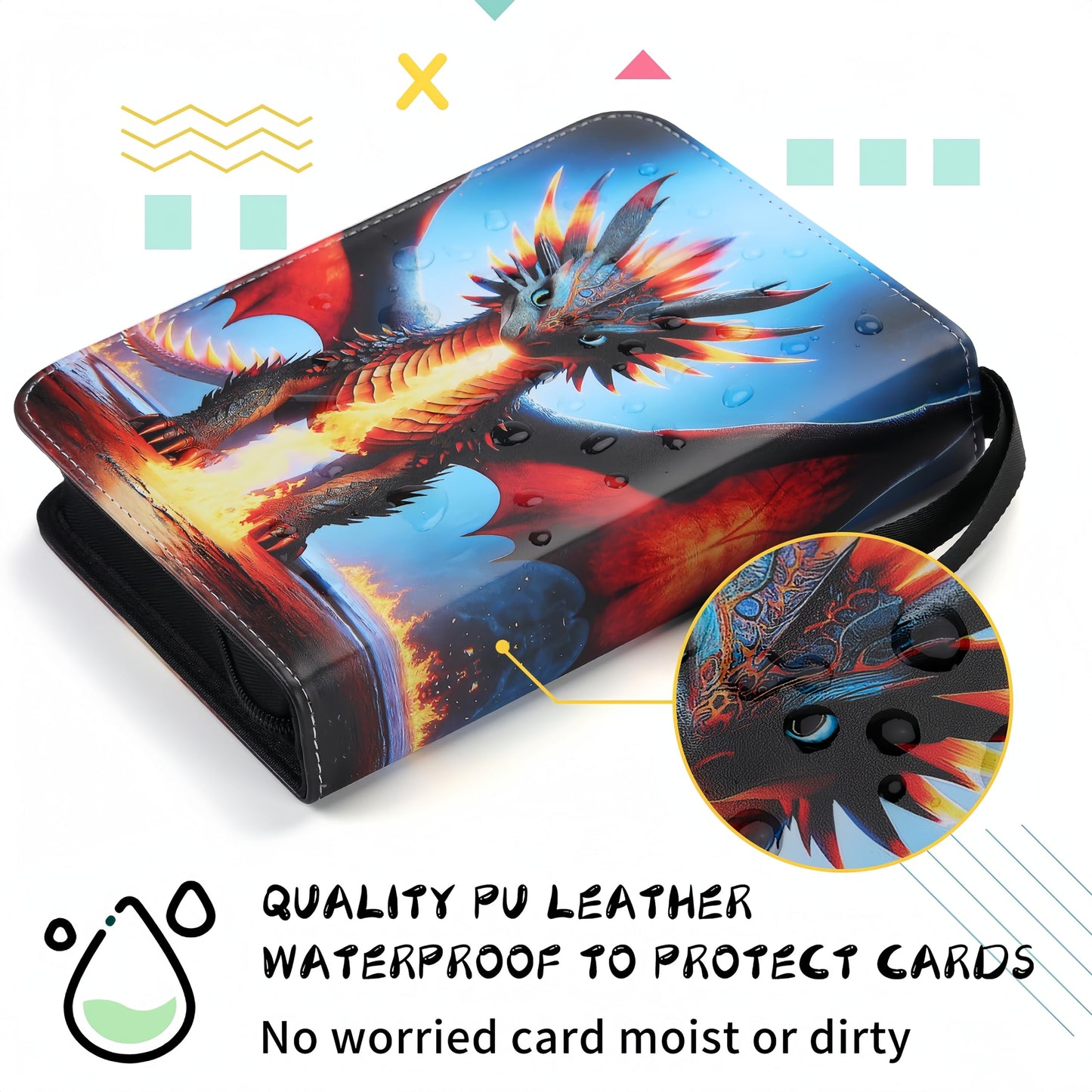 Trading Card Storage Album - 900 Pocket Card Binder with 50 Durable 9-Pocket Pages  Zipper Closure Collector's Album  Removable Sleeves for Card Protection  Perfect for Collectible Trading Cards