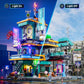 Funwhole Cyberpunk Mansion Lighting Building-Bricks Set - 2524 Pcs Future City Modular Buildings Set Display Idea For Adults And Sci-Fi Lovers