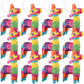 Kathfly 12 Pcs Mini Donkey Piatas Small Mexican Piata Cactus Fiesta Decorations Mexican Party Decorations Cinco De Mayo for Fies