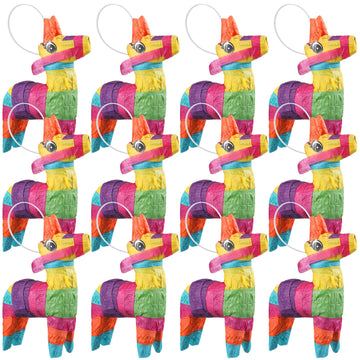 Kathfly 12 Pcs Mini Donkey Piatas Small Mexican Piata Cactus Fiesta Decorations Mexican Party Decorations Cinco De Mayo for Fies