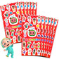 CoComelon Party Favors for Boys & Girls Bundle ~ 12 Pack Sticker Sheets for Kids Birthday Party Goodie Bags Party Supplies Set