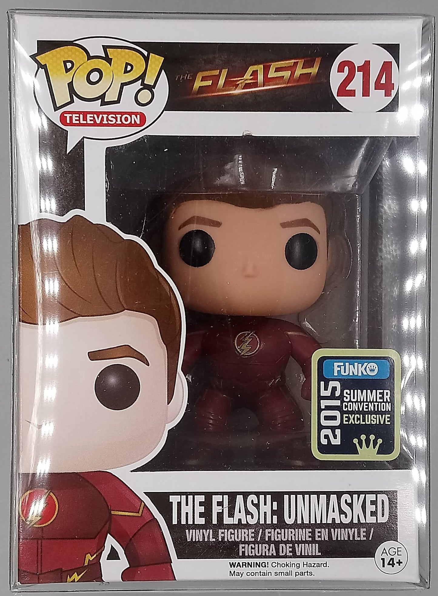 Funko Pop! Television The Flash Unmasked #214 2015 SDCC Exclusive Vinyl Figure - Red