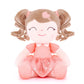 Gloveleya Baby Doll Gifts Plush Curly Girl Toys With Love 16'' Orange