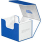Ultimate Guard Sidewinder Synergy 100+, Deck Box For 100 Double-Sleeved Tcg Cards, Blue/White, Magnetic Closure & Microfiber Inner Lining