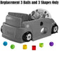Replacement Parts for Fisher-Price Laugh and Learn Smart Stages Crawl Around Car - DJD09~3 Balls and 3 Shapes ~ Also Works with