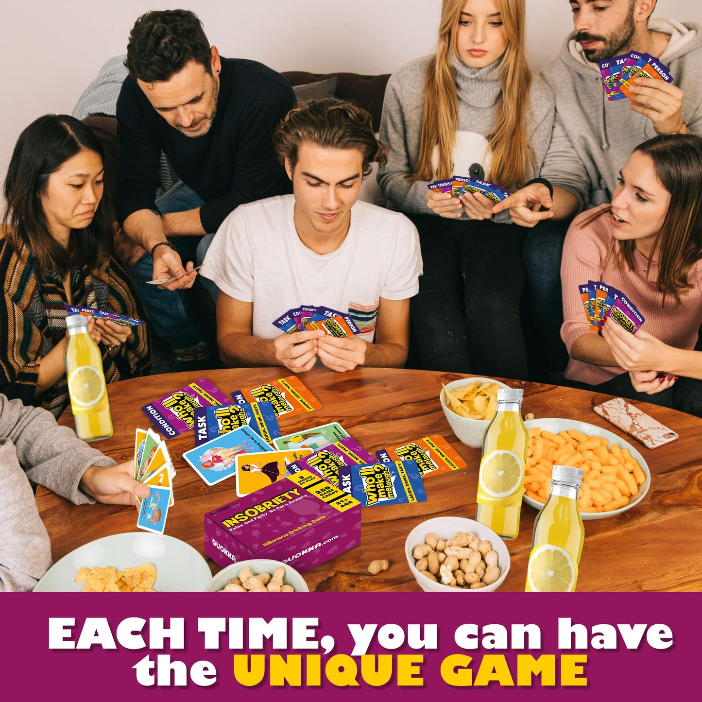 Quokka Fun Party Game For Adults - 250 Cards | Improv Game | Funny Challenges - Hilarious Game For Game Night