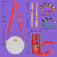 Crafteem Wooden Kids Drum Set For Toddlers - Baby Musical Toy W/Wrist Bells, Drum Sticks & Fun Drum Instrument For Boys & Girls