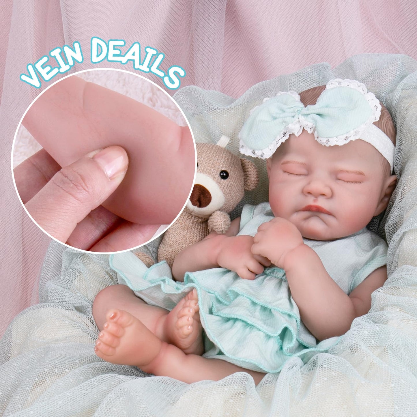 Aori Lifelike Reborn Baby Dolls Real Life Realistic Baby Dolls 20 '' Sleeping Newborn Baby Girl With Doll Accessories For Girls 3+