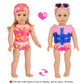 Ebuddy Doll Clothes 18 Inch Doll Accessories Beach Themed Playsets Diving Suit For 18 Inch Girl Dolls(No Doll)