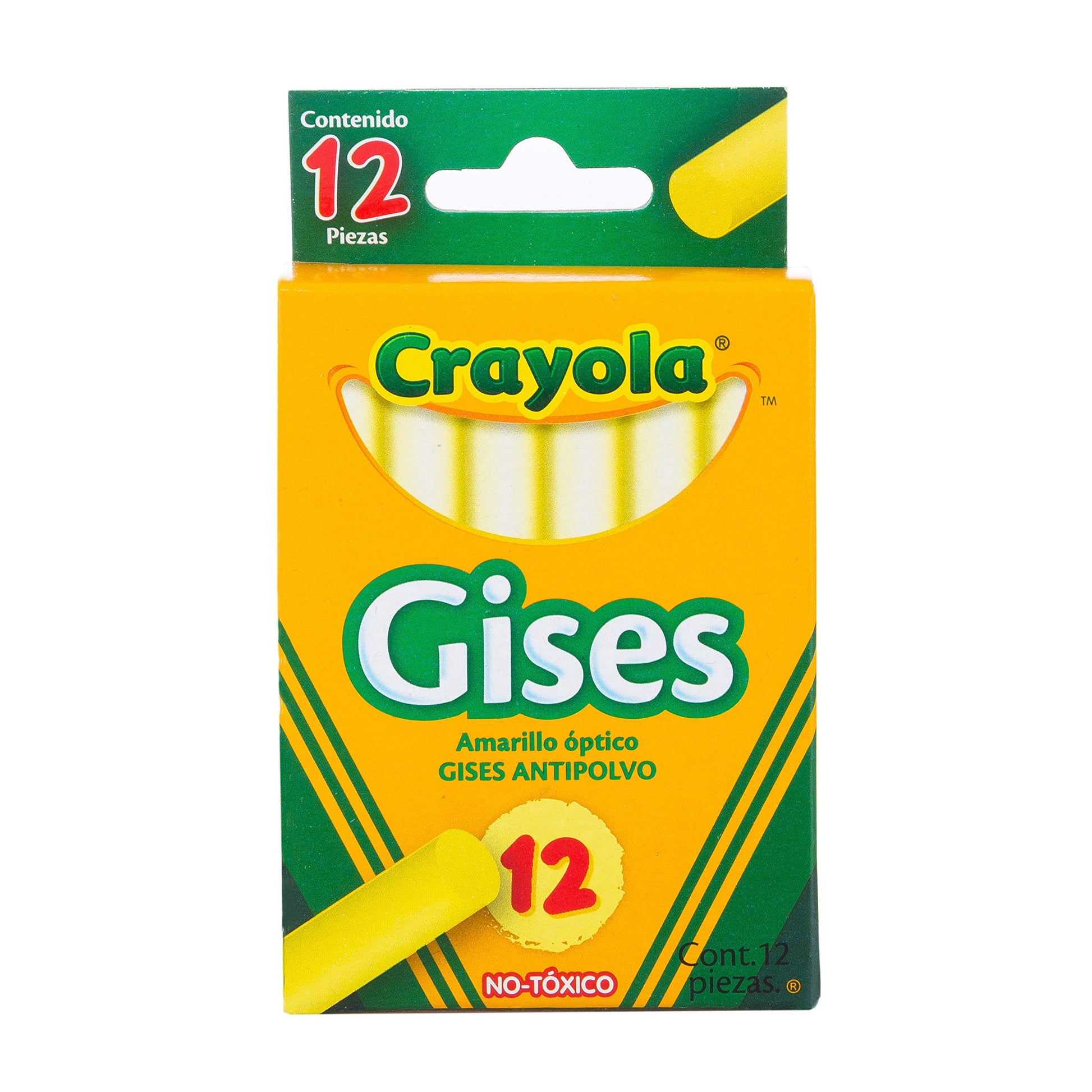 Crayola(R) Anti-Dust Chalk, (White) Box Of 12 Sticks