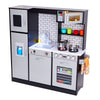 Lil' Jumbl Kids Kitchen Set, Pretend Wooden Play Kitchen, Battery Operated Icemaker, Burners, Faucet & Microwave Makes Realistic