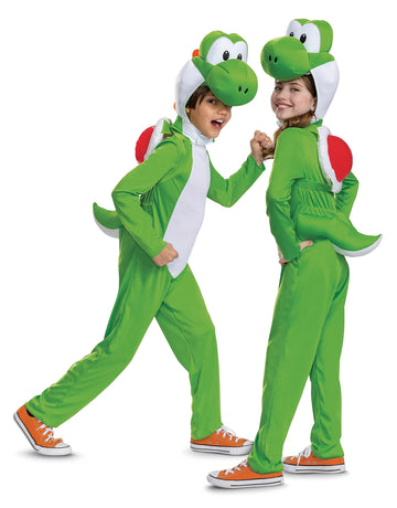Disguise Yoshi Costume, Official Super Mario Bros Deluxe Kids Costume With Headpiece, Size (3T-4T)