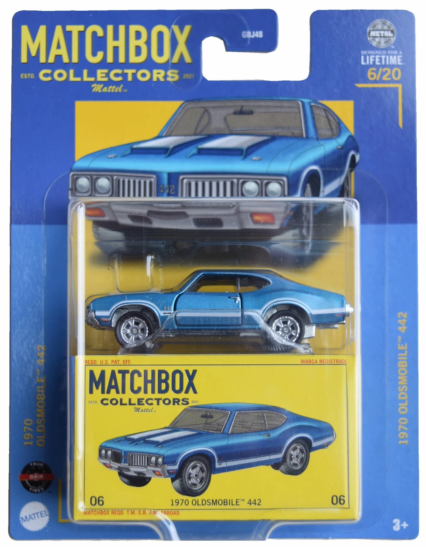 Matchbox 1970 Oldsmobile 442, Collectors 6/20 [Blue]
