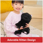 Gund Xavier Kitten Plush, Premium Cat Stuffed Animal For Ages 1 And Up, Black, 9