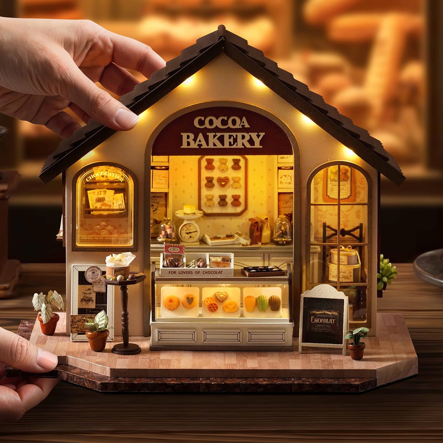 Cuteroom Miniature House Kits For Adults, Dollhouse Wooden Furniture Kit, Diy Craft Kits Creative Room Sunshine Greenhouse For D