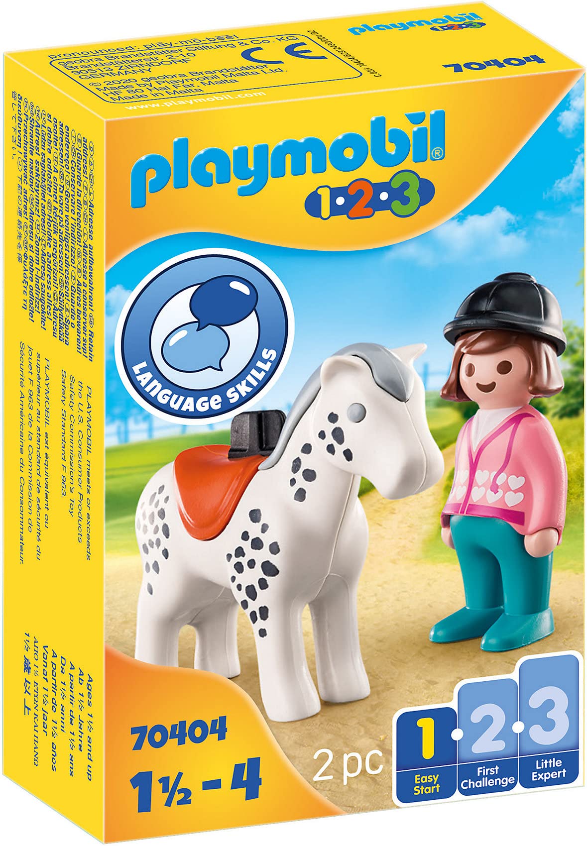 Playmobil Rider With Horse 70404 1.2.3 Playmobil For Young Kids