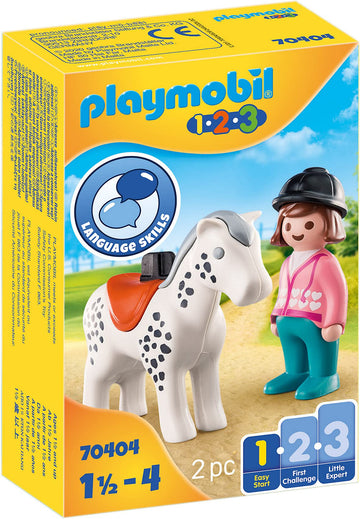 Playmobil Rider With Horse 70404 1.2.3 Playmobil For Young Kids