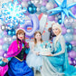 Frozen Balloon Garland Arch Kit, Snowflake Pearl Blue Purple Metallic Purple Blue Silver And White Balloons For Winter Wonderlan