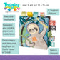 Mary Meyer Taggies Soft Cloth Book, Crinkle Paper & Squeaker, 6x6 Inch, White, Model 40244