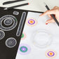 Chivao Spiral Art Geometric Ruler Set - 28 Pcs Plastic Templates in Blue, Clear, Green, Red for DIY Drawing and Crafts
