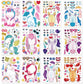 24 Sheets Unicorn Stickers Make A Face Stickers For Kids Diy Unicorn Sticker Sheet For Girls Children Unicorn Birthday Party Favors Exchange Gifts