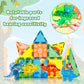 Benoker Dinosaur Magnetic Tiles,Animals Magnet Building Blocks Toys Dino World,3D Stem Educational Magnet Tiles For Boys Girls K