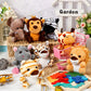 Hydren 40 Pack Mini Stuffed Jungle Animals In Bulk 4.7 Inch Safari Plush Toys,Lion Tiger Elephant Giraffe Leopard Monkey Hippo Z