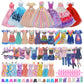 Nokutip 161 Pcs 11.5 Inch Girl Doll Closet Wardrobe With Clothes And Accessories Including Wardrobe Shoes Rack Clothes Dress Swi