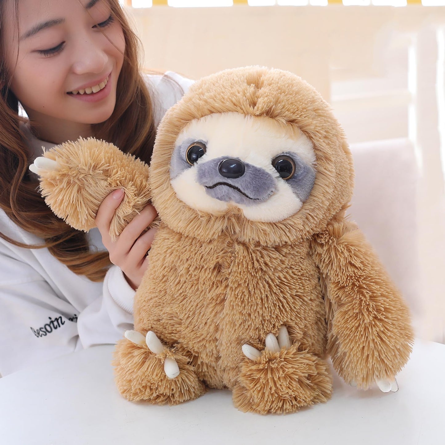 Winsterch Cute Sloth Stuffed Animal Toy,Small Plush Sloth Tedy Bear Stuffed Animal Toys For Kids Birthday Gift Baby Doll (15.7 I