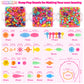 Funtopia Pop Beads, 700+ Pcs Arts and Crafts for Kids 4-6, Snap Beads DIY Bracelet Necklace Ring Anklet Set, Birthday Party Crea