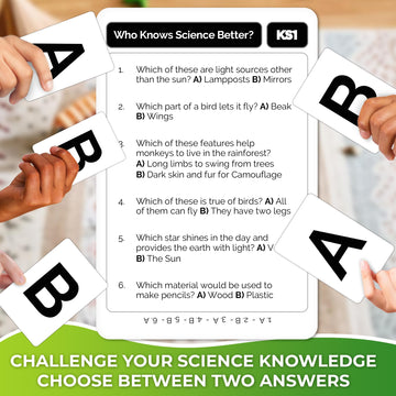 Quokka Who Knows Better? - Science - Family Card Trivia Game | Fun Learning & Educational Questions For Families | Suitable For Boys & Girls