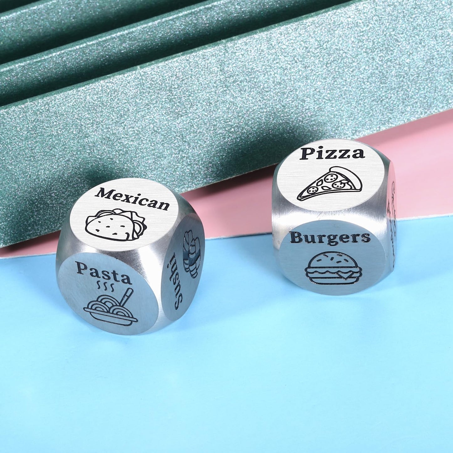 Anniversary Valentines Day Gifts for Him Her 2PCS Food Decider Gifts for Boyfriend Girlfriend Birthday Gifts for Women Men Coupl