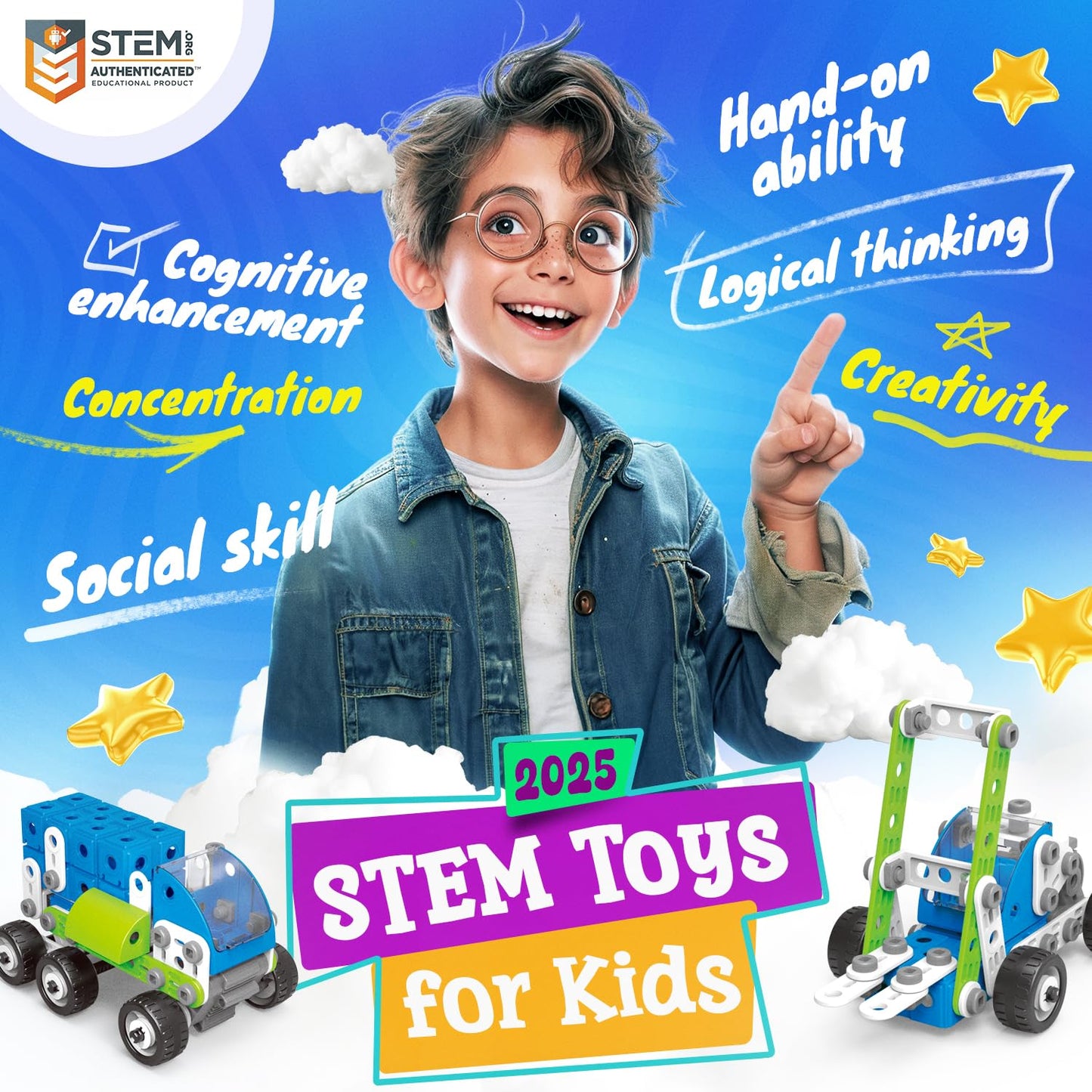 Smiesskiddo 18 In 1 Stem Toys, 175 Pcs Building Toys For Kids Ages 4-8 5-7 6-8 Educational Activities For Boys 4-6 8-10 Construc