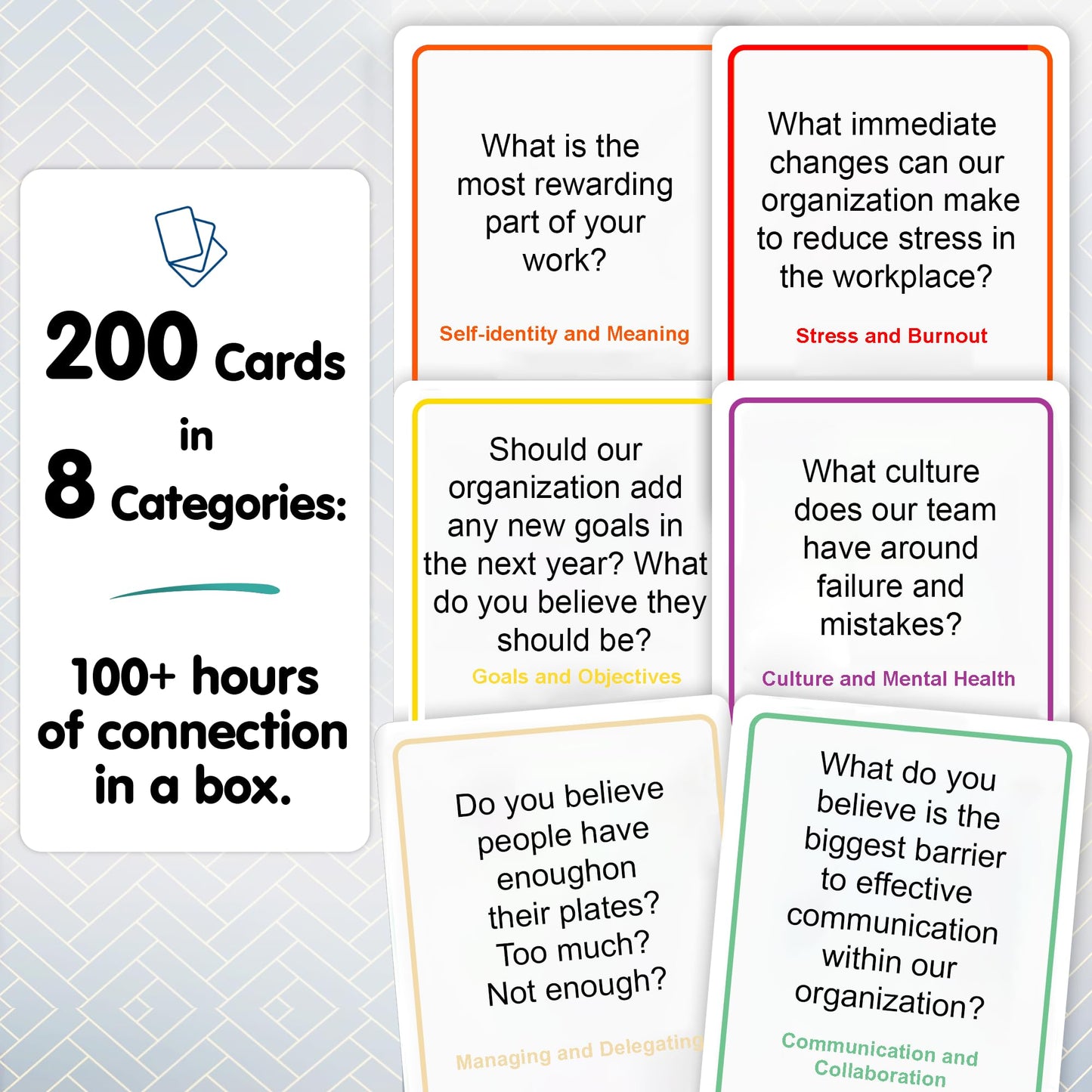 TALKING POINT CARDS 200 Conversation Cards - Team Building Icebreaker Game - Paper, Talking_Point_Teams Model